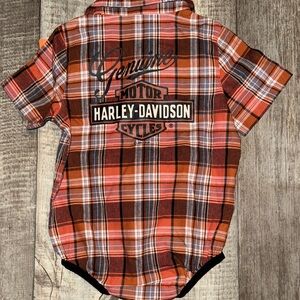 NWT Harley-Davidson Baby Plaid Shirt- size 9-12 months